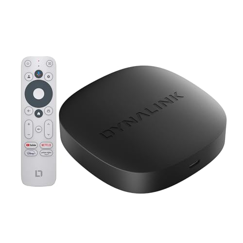 Google TV Box - 4K Smart TV Box HDR10+ UHD, Dolby Audio, Unterstützung Google/Netflix Zertifiziert, 2GB+16GB, 2.4G+5G WiFi, BT5.0, Streaming Media Player, Google Assistant, Screen Mirror von Kinhank