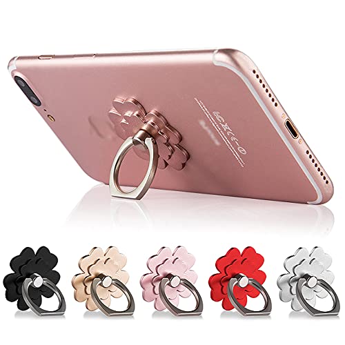 Kinizuxi Handy Ring Halterung, 360 Grad Drehung Handyring, Schöne Blume Ring Halter Ringhalter Fingerhalter Handyhalterung für Smartphones, Tablets und Telefonhüllen (5 Packungen) von Kinizuxi