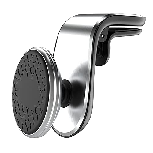 Kinizuxi KFZ Handyhalterung Auto Magnet Lüftung-Universal 360° Handyhalter Auto Zubehör mit 5 Starke Handy Magnethalterung Auto Kompatibel für iPhone Samsung Huawei Smartphone(Silber) von Kinizuxi