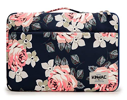 Kinmac 360° Schutzhülle für Surface Pro, MacBook Pro 13 Zoll, MacBook 12 Zoll, MacBook Air 13 Zoll Retina, iPad Pro 12,9 und 12,9-13,3 Zoll (32-33,8 cm) Laptop (Blue Rose) von Kinmac