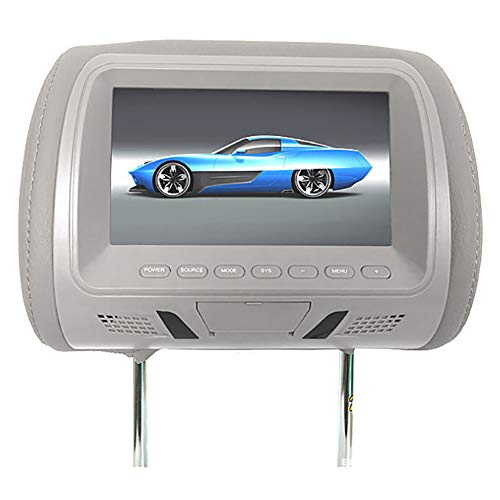 Kinnart 17,8 cm (7 Zoll) LCD-Bildschirm, Auto-Kopfstützen-Monitor mit USB-Anschluss/TF-Kartenschlitz, Auto-Halterung, Multimedia-Unterhaltungsdisplays, unterstützt Foto/HD-Video/Musik/Radio, Grau von Kinnart