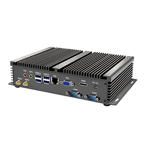 Industrieller Mini-PC, lüfterloser Kinupute-Desktop-Computer i5-1135G7 Windows 10 Pro, 16GB DDR4, 256GB SSD, 2xCOM, HDMI/VGA-Port, 4K, Gigabit-Ethernet, WiFi für Industrie-Büro-HTPC, Vollmetallgehäuse von Kinupute