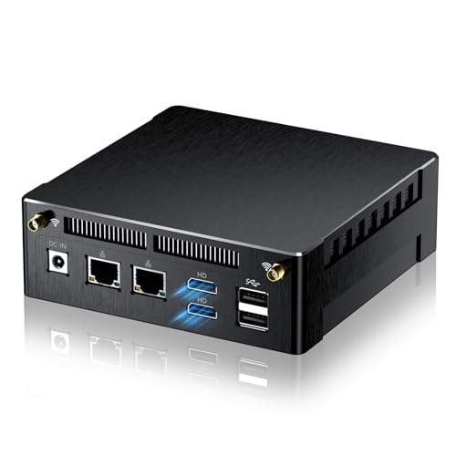 Kinupute Mini Gaming PC mit AMD Ryzen 7 7840HS, bis zu 5.1GHz, Desktop Computer mit 32G DDR5, 1T M.2 PCIE4.0 SSD, Windows 11 Pro, 2XHDMI/USB-C Port, 4K Triple Display, Dual LAN(1x2.5G), WiFi6E/BT5.3 von Kinupute