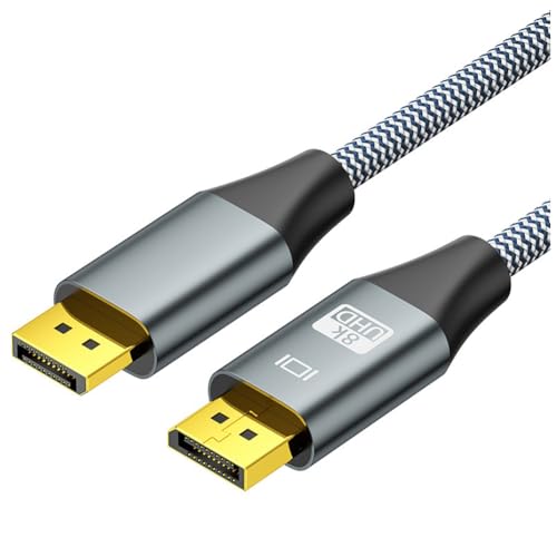 Kioball Displayport Kabel DisplayPort 1.4 Kabel 8K 60Hz Displayport Kabel Video-Audio-Kabel 3 Meter von Kioball