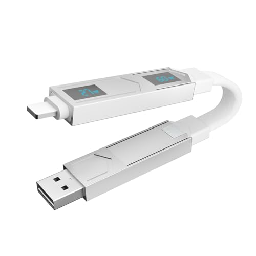Kioball Magnetisches Schnellladekabel mit Mehreren Anschlüssen und Bildschirm-Schlüsselanhänger, PD-Kabel für Android Type-C, 60 W, QC, 18 W, von Kioball