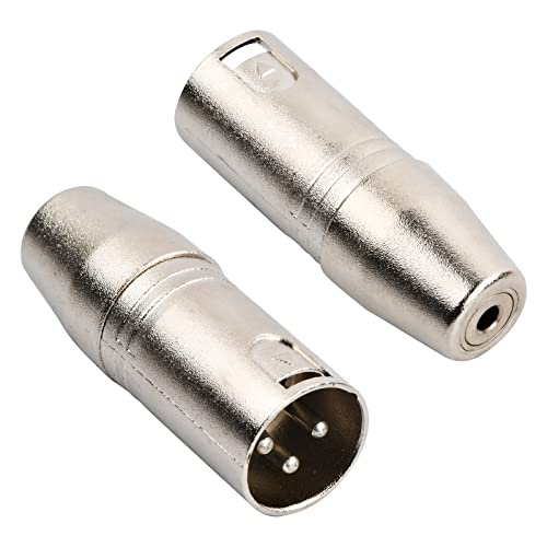 2 Stück XLR 3 Polig Stecker auf 3,5mm Buchse Audio Adapter 3,5mm Buchse auf XLR Stecker Mikrofon Adapter 2 Stück XLR 3 Polig Stecker auf 3,5mm Buchse Audio Adapter 3,5mm Buchse auf XLR Stecker Mikrofon Adapter von Kioiner