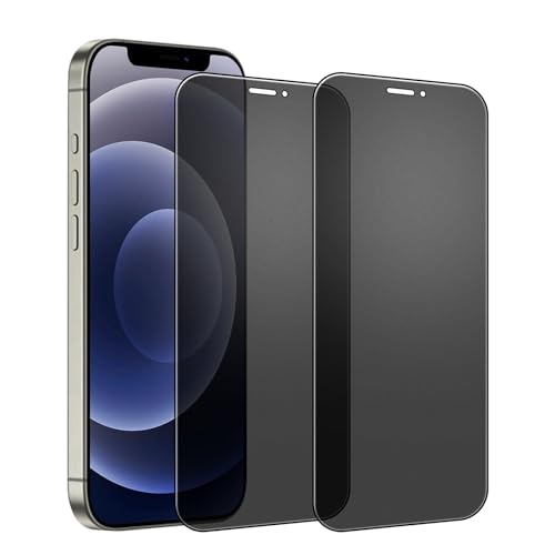 Kiokyrgm Keramik Folie Sichtschutz matt für iPhone 12/12 pro, Displayschutzfolie 2 Stück,Anti-Spähen Folie, Anti-Kratzer,Vollabdeckung schutzfolie anti spy mattes von Kiokyrgm