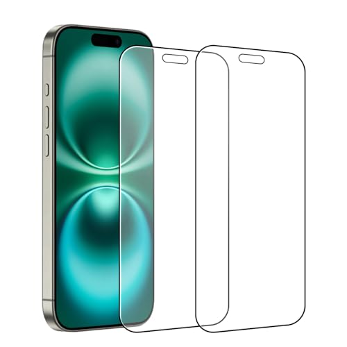 Kiokyrgm Panzerglas Matt für iPhone 15/16, Displayschutzfolie 2 Stück,9H Glas, Anti-Fingerabdruck, Anti-Kratzer,Vollabdeckung schutzfolie mattes von Kiokyrgm