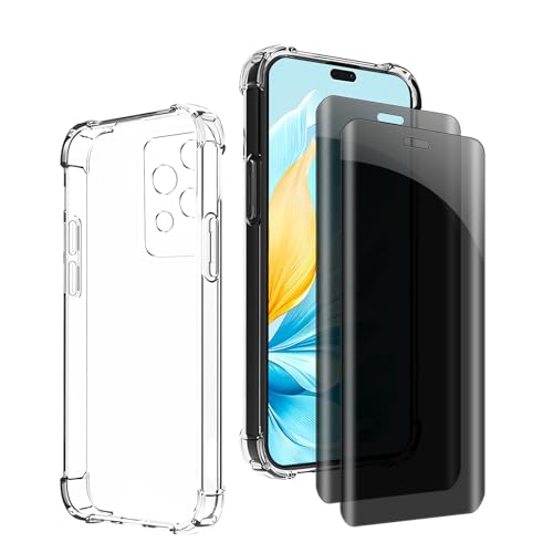 Kiokyrgm Panzerglas Sichtschutz für Honor 200 lite, 1 tpu hülle mit 2 stück panzerglas,9H Glas, Anti-spy folie,Transparenter Silikon Schutzhülle,anti-yellowing,slim Kiokyrgm Panzerglas Sichtschutz für Honor 200 lite, 1 tpu hülle mit 2 stück panzerglas,9H Glas, Anti-spy folie,Transparenter Silikon Schutzhülle,anti-yellowing,slim von Kiokyrgm