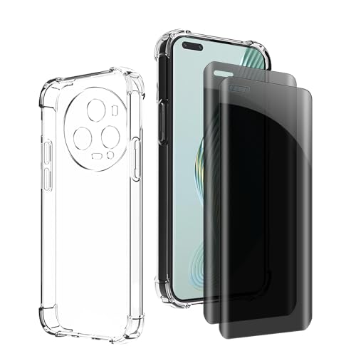 Kiokyrgm Panzerglas Sichtschutz für Honor magic5 pro, 1 tpu hülle mit 2 stück panzerglas,9H Glas, Anti-spy folie,Transparenter Silikon Schutzhülle,anti-yellowing,slim Kiokyrgm Panzerglas Sichtschutz für Honor magic5 pro, 1 tpu hülle mit 2 stück panzerglas,9H Glas, Anti-spy folie,Transparenter Silikon Schutzhülle,anti-yellowing,slim von Kiokyrgm