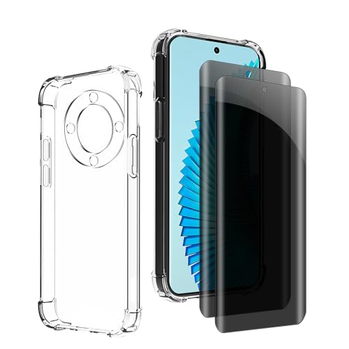 Kiokyrgm Panzerglas Sichtschutz für Honor magic6 lite, 1 tpu hülle mit 2 stück panzerglas,9H Glas, Anti-spy folie,Transparenter Silikon Schutzhülle,anti-yellowing,slim Kiokyrgm Panzerglas Sichtschutz für Honor magic6 lite, 1 tpu hülle mit 2 stück panzerglas,9H Glas, Anti-spy folie,Transparenter Silikon Schutzhülle,anti-yellowing,slim von Kiokyrgm