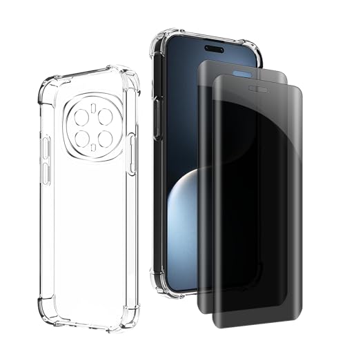 Kiokyrgm Panzerglas Sichtschutz für Honor magic7 pro, 1 tpu hülle mit 2 stück panzerglas,9H Glas, Anti-spy folie,Transparenter Silikon Schutzhülle,anti-yellowing,slim Kiokyrgm Panzerglas Sichtschutz für Honor magic7 pro, 1 tpu hülle mit 2 stück panzerglas,9H Glas, Anti-spy folie,Transparenter Silikon Schutzhülle,anti-yellowing,slim von Kiokyrgm