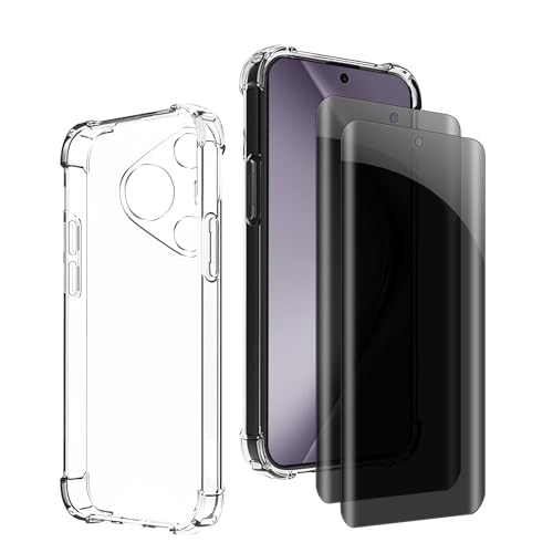 Kiokyrgm Panzerglas Sichtschutz für Huawei Pura 70 pro, 1 tpu hülle mit 2 stück panzerglas,9H Glas, Anti-spy folie,Transparenter Silikon Schutzhülle,anti-yellowing,slim Kiokyrgm Panzerglas Sichtschutz für Huawei Pura 70 pro, 1 tpu hülle mit 2 stück panzerglas,9H Glas, Anti-spy folie,Transparenter Silikon Schutzhülle,anti-yellowing,slim von Kiokyrgm