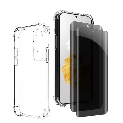Kiokyrgm Panzerglas Sichtschutz für Huawei p60 pro, 1 tpu hülle mit 2 stück panzerglas,9H Glas, Anti-spy folie,Transparenter Silikon Schutzhülle,anti-yellowing,slim Kiokyrgm Panzerglas Sichtschutz für Huawei p60 pro, 1 tpu hülle mit 2 stück panzerglas,9H Glas, Anti-spy folie,Transparenter Silikon Schutzhülle,anti-yellowing,slim von Kiokyrgm