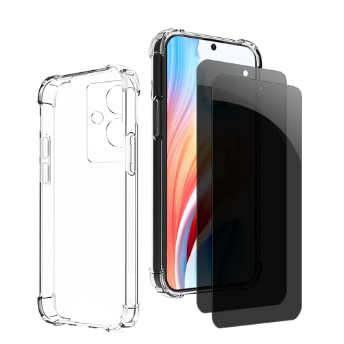 Kiokyrgm Panzerglas Sichtschutz für Oppo A79 5g, 1 tpu hülle mit 2 stück panzerglas,9H Glas, Anti-spy folie,Transparenter Silikon Schutzhülle,anti-yellowing,slim Kiokyrgm Panzerglas Sichtschutz für Oppo A79 5g, 1 tpu hülle mit 2 stück panzerglas,9H Glas, Anti-spy folie,Transparenter Silikon Schutzhülle,anti-yellowing,slim von Kiokyrgm