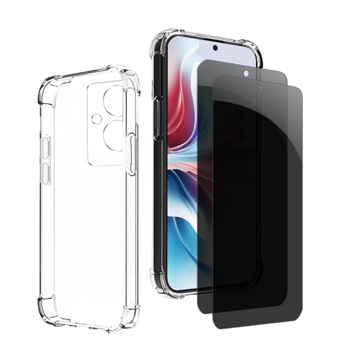 Kiokyrgm Panzerglas Sichtschutz für Oppo Reno11 F, 1 tpu hülle mit 2 stück panzerglas,9H Glas, Anti-spy folie,Transparenter Silikon Schutzhülle,anti-yellowing,slim Kiokyrgm Panzerglas Sichtschutz für Oppo Reno11 F, 1 tpu hülle mit 2 stück panzerglas,9H Glas, Anti-spy folie,Transparenter Silikon Schutzhülle,anti-yellowing,slim von Kiokyrgm