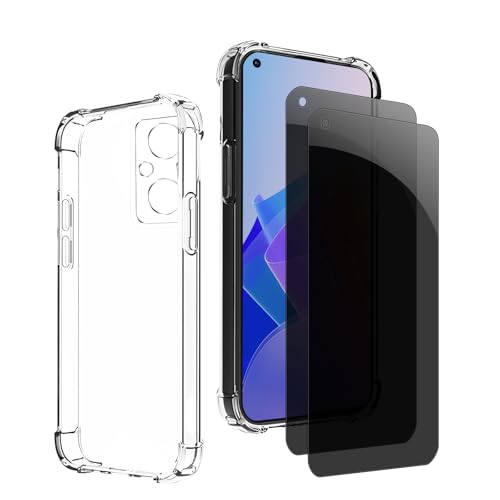 Kiokyrgm Panzerglas Sichtschutz für Oppo Reno8 lite, 1 tpu hülle mit 2 stück panzerglas,9H Glas, Anti-spy folie,Transparenter Silikon Schutzhülle,anti-yellowing,slim Kiokyrgm Panzerglas Sichtschutz für Oppo Reno8 lite, 1 tpu hülle mit 2 stück panzerglas,9H Glas, Anti-spy folie,Transparenter Silikon Schutzhülle,anti-yellowing,slim von Kiokyrgm
