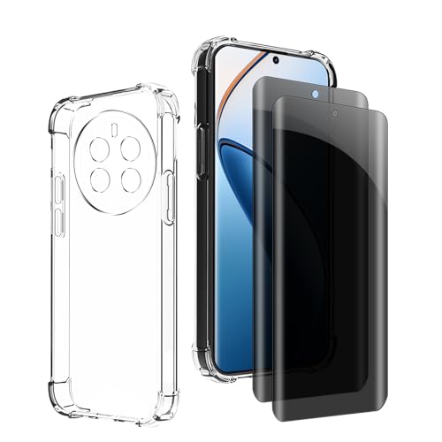 Kiokyrgm Panzerglas Sichtschutz für Realme 12 pro 5g/pro+ 5g, 1 tpu hülle mit 2 stück panzerglas,9H Glas, Anti-spy folie,Transparenter Silikon Schutzhülle,anti-yellowing,slim Kiokyrgm Panzerglas Sichtschutz für Realme 12 pro 5g/pro+ 5g, 1 tpu hülle mit 2 stück panzerglas,9H Glas, Anti-spy folie,Transparenter Silikon Schutzhülle,anti-yellowing,slim von Kiokyrgm
