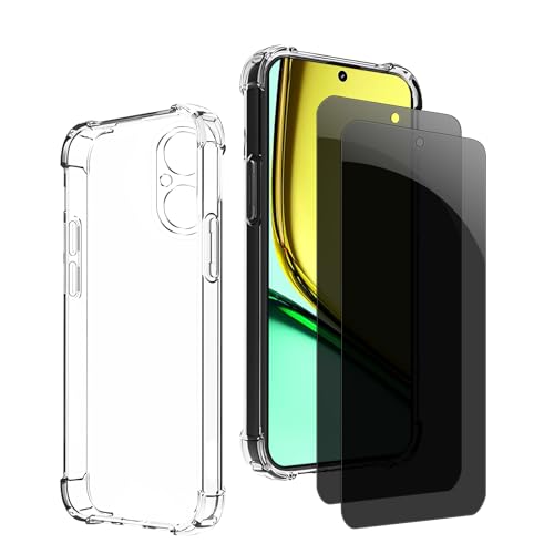 Kiokyrgm Panzerglas Sichtschutz für Realme C67, 1 tpu hülle mit 2 stück panzerglas,9H Glas, Anti-spy folie,Transparenter Silikon Schutzhülle,anti-yellowing,slim Kiokyrgm Panzerglas Sichtschutz für Realme C67, 1 tpu hülle mit 2 stück panzerglas,9H Glas, Anti-spy folie,Transparenter Silikon Schutzhülle,anti-yellowing,slim von Kiokyrgm