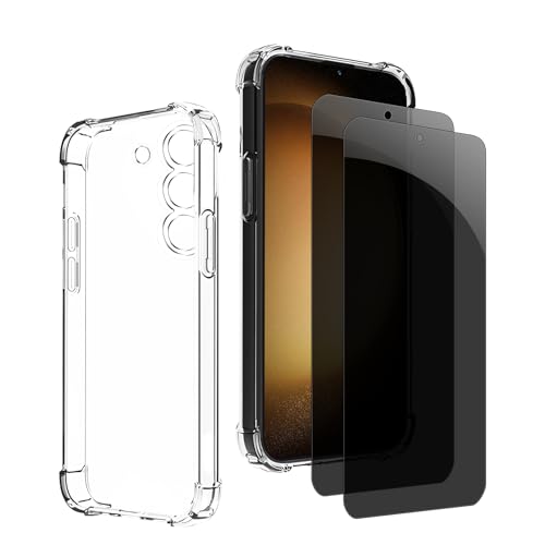 Kiokyrgm Panzerglas Sichtschutz für Samsung Galaxy S23 plus, 1 tpu hülle mit 2 stück panzerglas,9H Glas, Anti-spy folie,Transparenter Silikon Schutzhülle,anti-yellowing,slim Kiokyrgm Panzerglas Sichtschutz für Samsung Galaxy S23 plus, 1 tpu hülle mit 2 stück panzerglas,9H Glas, Anti-spy folie,Transparenter Silikon Schutzhülle,anti-yellowing,slim von Kiokyrgm