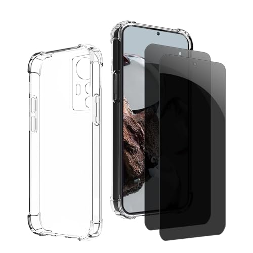 Kiokyrgm Panzerglas Sichtschutz für Xiaomi 12T, 1 tpu hülle mit 2 stück panzerglas,9H Glas, Anti-spy folie,Transparenter Silikon Schutzhülle,anti-yellowing,slim Kiokyrgm Panzerglas Sichtschutz für Xiaomi 12T, 1 tpu hülle mit 2 stück panzerglas,9H Glas, Anti-spy folie,Transparenter Silikon Schutzhülle,anti-yellowing,slim von Kiokyrgm