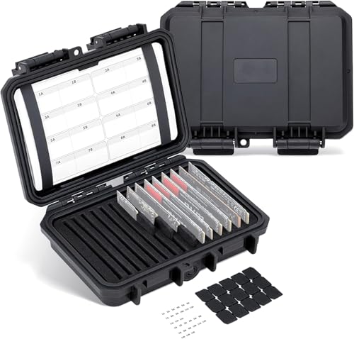 15 Slots M.2 2280/2260/2242/2240/2230 Speichergehäuse, Wasserdichtes und stoßfestes M.2 SSD Case mit Karteikarten, Nummerierte Aufkleber und 15 Eva Schwammstücken, Solid State Drive Case Box 15 Slots M.2 2280/2260/2242/2240/2230 Speichergehäuse, Wasserdichtes und stoßfestes M.2 SSD Case mit Karteikarten, Nummerierte Aufkleber und 15 Eva Schwammstücken, Solid State Drive Case Box von Kiorafoto