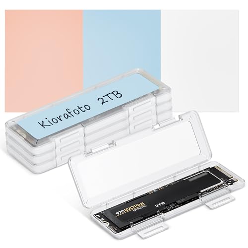 4 Pack Clear Plastic M.2 2280 2260 2242 2230 SSD Fall, Portable M.2 NVMe SSD Fall Schutzhülle M.2 2280 Halter Lagerung mit Label, Einzelne M.2 Laufwerk Speicher Fall Anti-Static 4 Pack Clear Plastic M.2 2280 2260 2242 2230 SSD Fall, Portable M.2 NVMe SSD Fall Schutzhülle M.2 2280 Halter Lagerung mit Label, Einzelne M.2 Laufwerk Speicher Fall Anti-Static von Kiorafoto