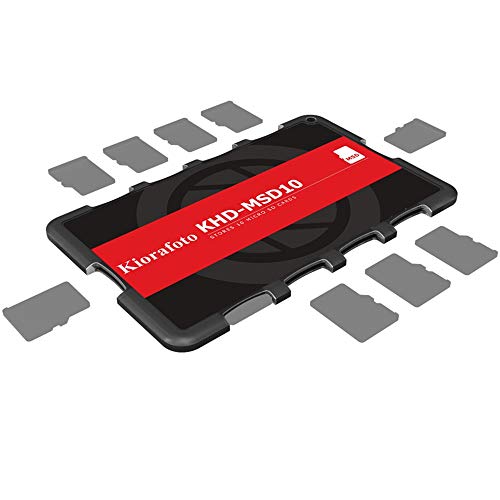 Kiorafoto Speicherkarten Etui Halter Aufbewahrung für 10 Micro SD, Micro SD Karten Tasche Hülle Schutzbox Tragetasche - Memory Card Case Box von Kiorafoto