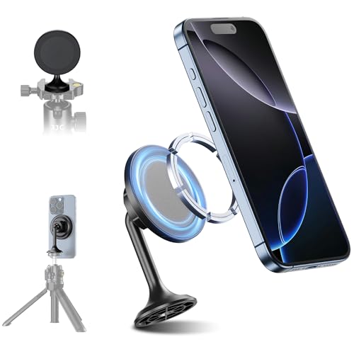 Magnetischer Stativhalterungsadapter mit Arca Swiss Quick Release Design, Stativhalterungsadapter mit 1/4"-20 Loch für iPhone 16 15 14 13 12 Pro Max & Mag-Safe Case ,Selfie /Vlogging/Videoaufnahme Magnetischer Stativhalterungsadapter mit Arca Swiss Quick Release Design, Stativhalterungsadapter mit 1/4"-20 Loch für iPhone 16 15 14 13 12 Pro Max & Mag-Safe Case ,Selfie /Vlogging/Videoaufnahme von Kiorafoto