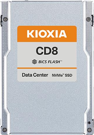 KIOXIA 960GB SSD CD8-R, 2.5 Zoll, U.2 PCIe 4.0 x4, NVMe, SIE (KCD8XRUG960G) von Kioxia