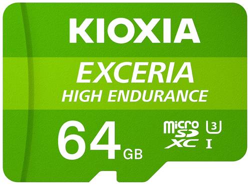 Kioxia EXCERIA HIGH ENDURANCE microSDXC-Karte 64GB A1 Application Performance Class, UHS-I, v30 Vide von Kioxia