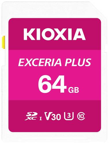 Kioxia EXCERIA PLUS SDXC-Karte 64GB UHS-I, v30 Video Speed Class von Kioxia