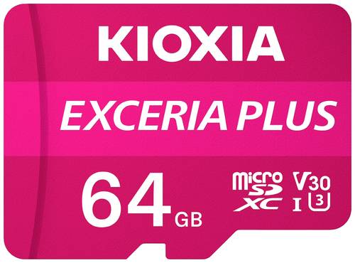 Kioxia EXCERIA PLUS microSDXC-Karte 64GB A1 Application Performance Class, UHS-I, v30 Video Speed Cl von Kioxia
