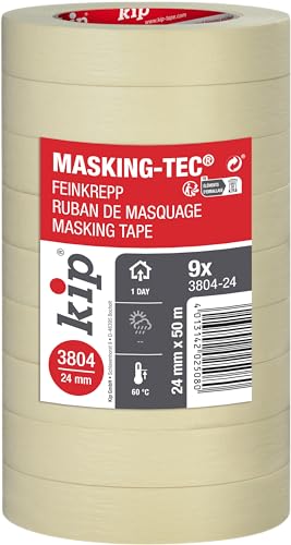 Kip Masking-Tec Feinkrepp 3804-24 natur 24mmx50m 9 Rollen von Kip GmbH