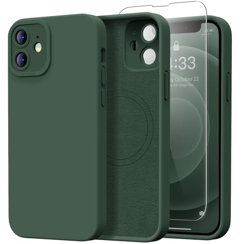 Kiresen Entworfen für iPhone 12 Mini Hülle mit Displayschutzfolie, verbesserter Kameraschutz, kabelloses Laden, kompatibel mit Silikon, 5,4 Zoll für Männer, Frauen, Mädchen, Armeegrün Kiresen Entworfen für iPhone 12 Mini Hülle mit Displayschutzfolie, verbesserter Kameraschutz, kabelloses Laden, kompatibel mit Silikon, 5,4 Zoll für Männer, Frauen, Mädchen, Armeegrün von Kiresen