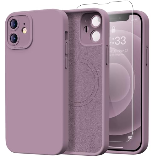 Kiresen Entworfen für iPhone 12 Mini Hülle mit Displayschutzfolie, verbesserter Kameraschutz, kabelloses Laden, kompatibel mit Silikon, 5,4 Zoll für Männer, Frauen, Mädchen, Hellviolett Kiresen Entworfen für iPhone 12 Mini Hülle mit Displayschutzfolie, verbesserter Kameraschutz, kabelloses Laden, kompatibel mit Silikon, 5,4 Zoll für Männer, Frauen, Mädchen, Hellviolett von Kiresen