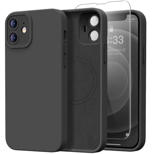 Kiresen Entworfen für iPhone 12 Mini Hülle mit Displayschutzfolie, verbesserter Kameraschutz, kabelloses Laden, kompatibel mit Silikon, 5,4 Zoll für Männer, Frauen, Mädchen, Dunkelgrau Kiresen Entworfen für iPhone 12 Mini Hülle mit Displayschutzfolie, verbesserter Kameraschutz, kabelloses Laden, kompatibel mit Silikon, 5,4 Zoll für Männer, Frauen, Mädchen, Dunkelgrau von Kiresen