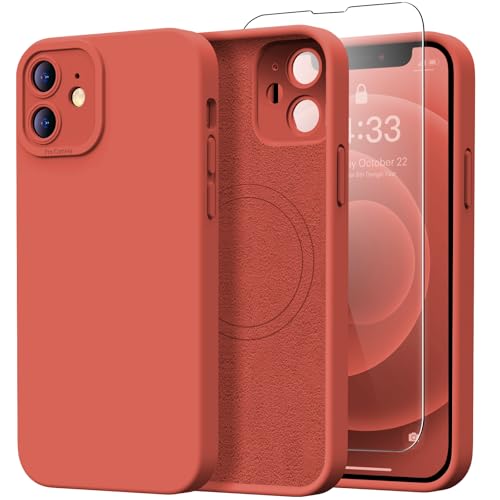 Kiresen Entworfen für iPhone 12 Mini Hülle mit Displayschutzfolie, verbesserter Kameraschutz, kabelloses Laden, kompatibel mit Silikon, 5,4 Zoll (13,7 cm), für Männer, Frauen, Mädchen, Korallenrot Kiresen Entworfen für iPhone 12 Mini Hülle mit Displayschutzfolie, verbesserter Kameraschutz, kabelloses Laden, kompatibel mit Silikon, 5,4 Zoll (13,7 cm), für Männer, Frauen, Mädchen, Korallenrot von Kiresen