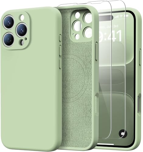 Kiresen Schutzhülle für iPhone 16 Pro Max mit 2 Displayschutzfolien, kompatibel mit Magsafe, verbesserter Kameraschutz, Flüssigsilikon-Schutzhülle, 17,5 cm (6,9 Zoll), für Männer, Frauen, Mädchen, Kiresen Schutzhülle für iPhone 16 Pro Max mit 2 Displayschutzfolien, kompatibel mit Magsafe, verbesserter Kameraschutz, Flüssigsilikon-Schutzhülle, 17,5 cm (6,9 Zoll), für Männer, Frauen, Mädchen, von Kiresen