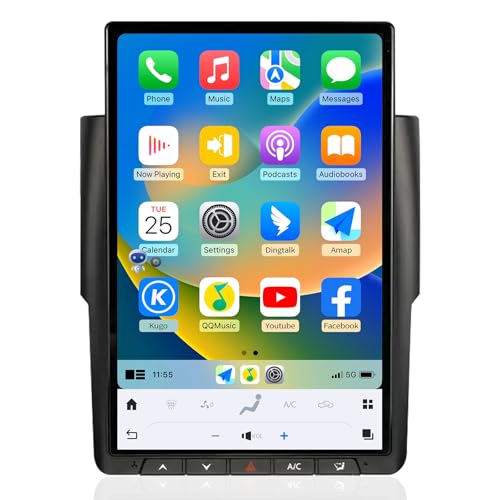 Qualcomm Autoradio für Dodge Ram 2013-2019 Stereo Ersatz Head Unit 14.4 Zoll 2K IPS Touchscreen Tesla Style Carplay Android Auto GPS Navigation von KiriNavi