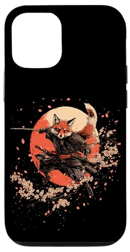 Samurai Fuchs Krieger Japanischer Fuchs Hülle für iPhone 12/12 Pro von Kirschblüten Fuchs Ninja Folklore Krieger Geschenk