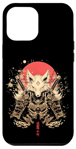 Samurai Fuchs Krieger Japanischer Fuchs Hülle für iPhone 12 Pro Max von Kirschblüten Fuchs Ninja Folklore Krieger Geschenk
