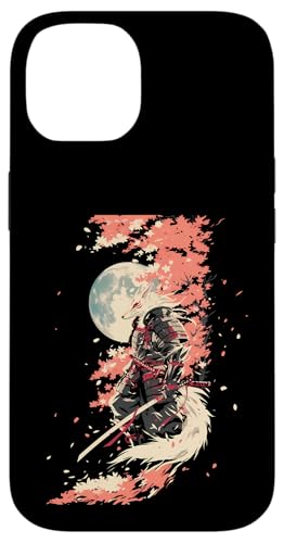 Samurai Fuchs Krieger Japanischer Fuchs Hülle für iPhone 14 von Kirschblüten Fuchs Ninja Folklore Krieger Geschenk