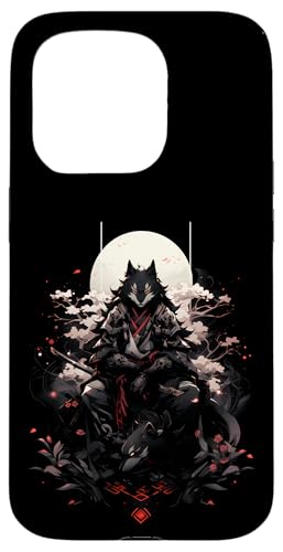 Samurai Fuchs Krieger Japanischer Fuchs Hülle für iPhone 15 Pro von Kirschblüten Fuchs Ninja Folklore Krieger Geschenk