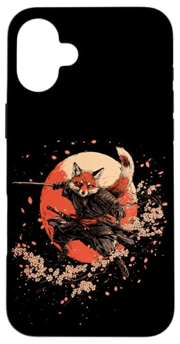 Samurai Fuchs Krieger Japanischer Fuchs Hülle für iPhone 16 Plus Samurai Fuchs Krieger Japanischer Fuchs Hülle für iPhone 16 Plus von Kirschblüten Fuchs Ninja Folklore Krieger Geschenk