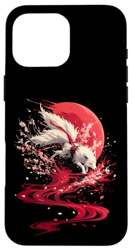 Samurai Fuchs Krieger Japanischer Fuchs Hülle für iPhone 16 Pro Max Samurai Fuchs Krieger Japanischer Fuchs Hülle für iPhone 16 Pro Max von Kirschblüten Fuchs Ninja Folklore Krieger Geschenk
