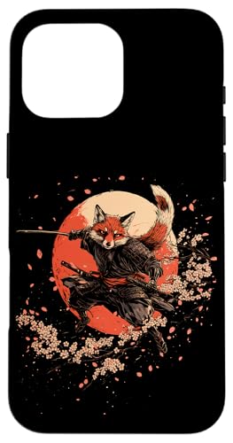Samurai Fuchs Krieger Japanischer Fuchs Hülle für iPhone 16 Pro Max Samurai Fuchs Krieger Japanischer Fuchs Hülle für iPhone 16 Pro Max von Kirschblüten Fuchs Ninja Folklore Krieger Geschenk