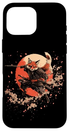Samurai Fuchs Krieger Japanischer Fuchs Hülle für iPhone 16 Pro Max Samurai Fuchs Krieger Japanischer Fuchs Hülle für iPhone 16 Pro Max von Kirschblüten Fuchs Ninja Folklore Krieger Geschenk