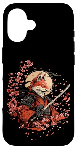 Samurai Fuchs Krieger Japanischer Fuchs Hülle für iPhone 16 Samurai Fuchs Krieger Japanischer Fuchs Hülle für iPhone 16 von Kirschblüten Fuchs Ninja Folklore Krieger Geschenk