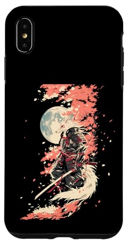 Samurai Fuchs Krieger Japanischer Fuchs Hülle für iPhone XS Max von Kirschblüten Fuchs Ninja Folklore Krieger Geschenk